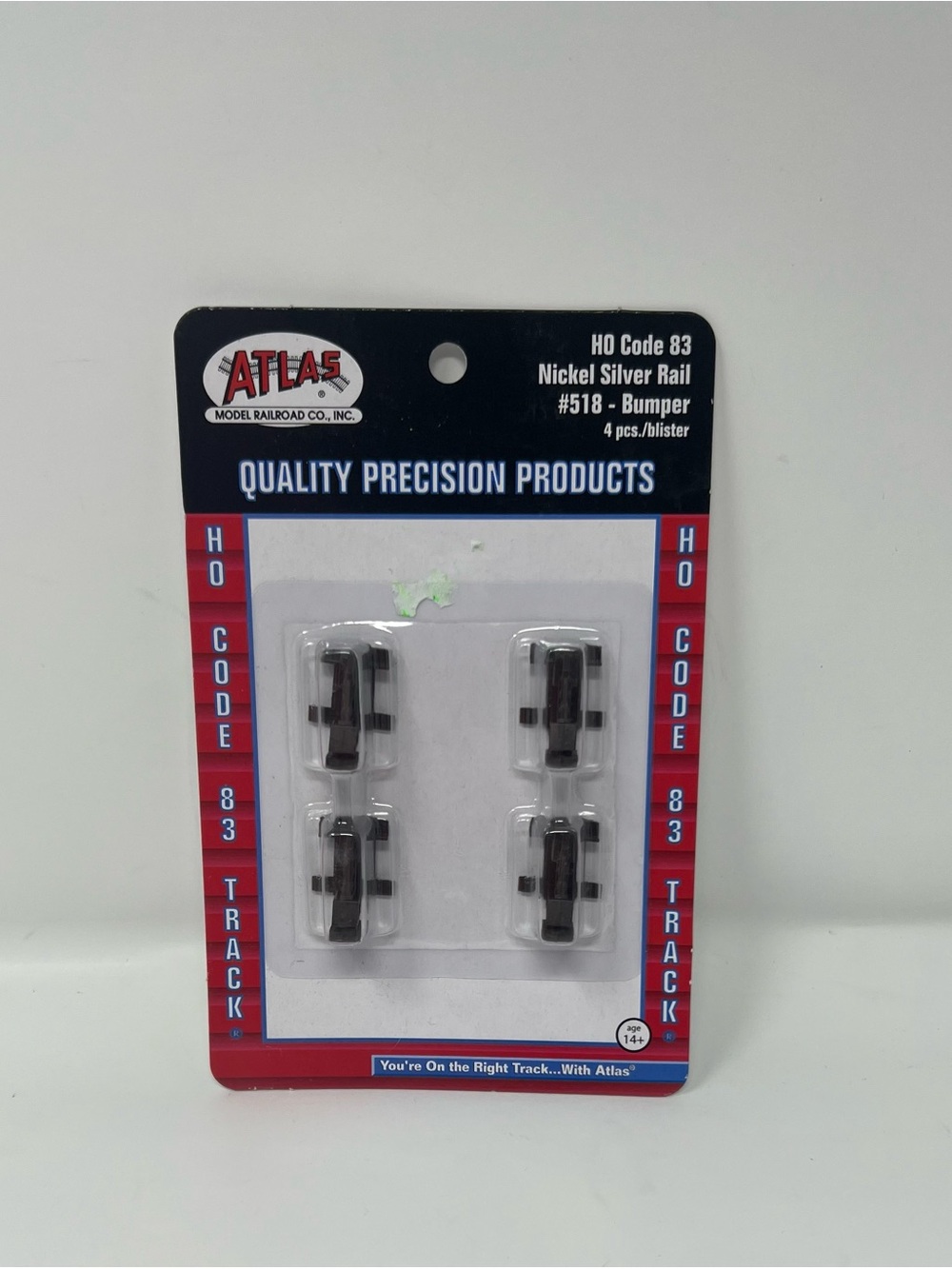 Atlas HO Scale Nickel Silver Bumpers for Code 83 Trains Realistic Detail #518
